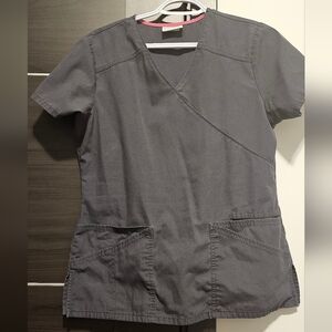 Scrubstar Charcoal Women's Crossover Scrub Top
